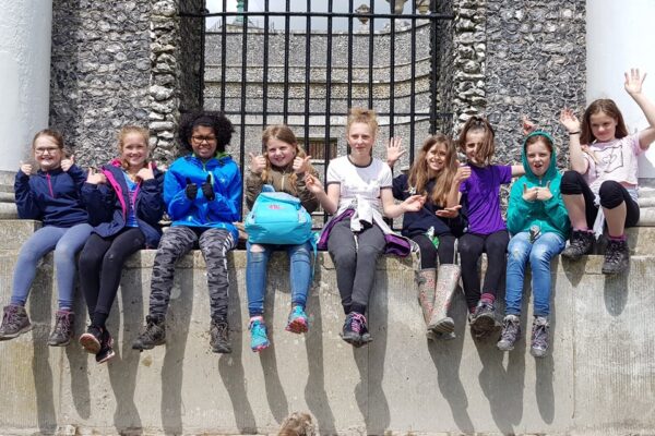 pipers corner school pupils’ sponsored walk for horatio’s garden