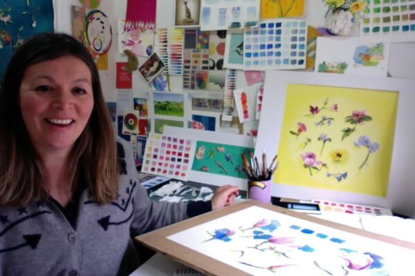 arty afternoons: painting magnolias in watercolour with clare waltier macgillivray