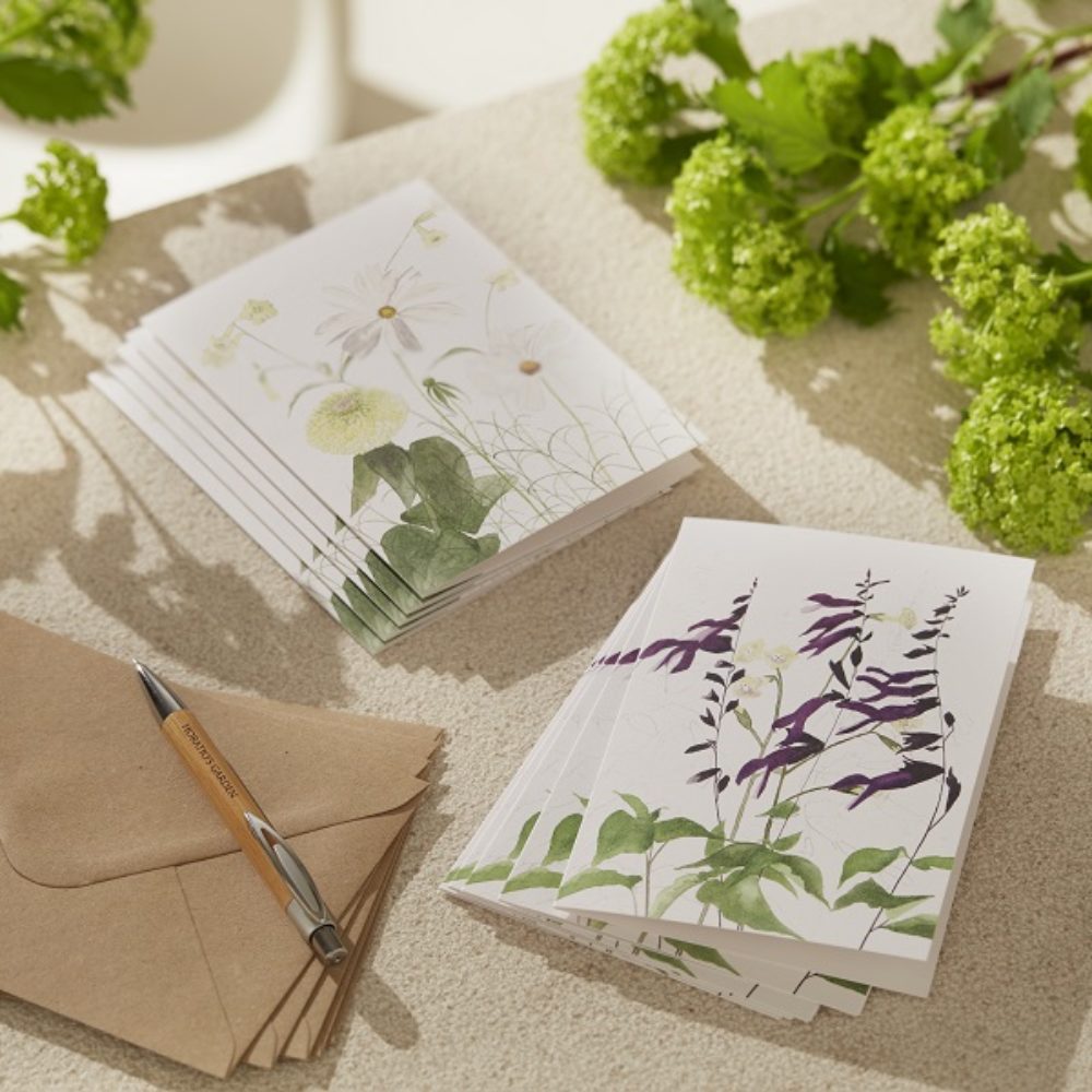 Set of 10 Floral Notecards