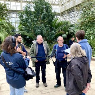 Gardeners' Question Time team recording at Kew