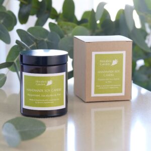 Peppermint, Eucalyptus and Pine Handmade Soy Candle